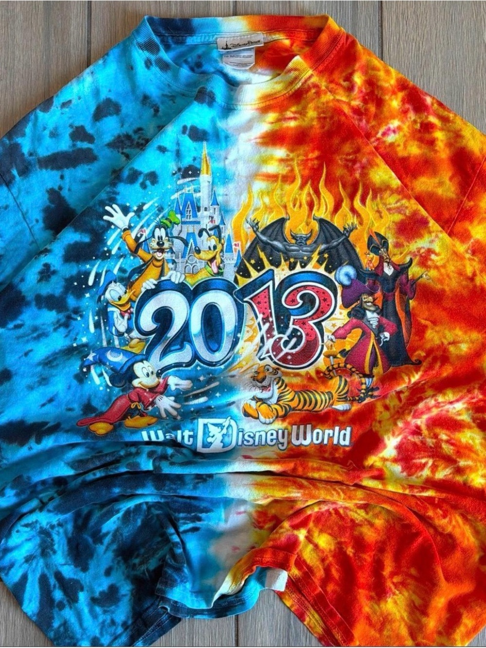 Disney Tie-Dye 2013 Graphic Tee - Blue & Orange